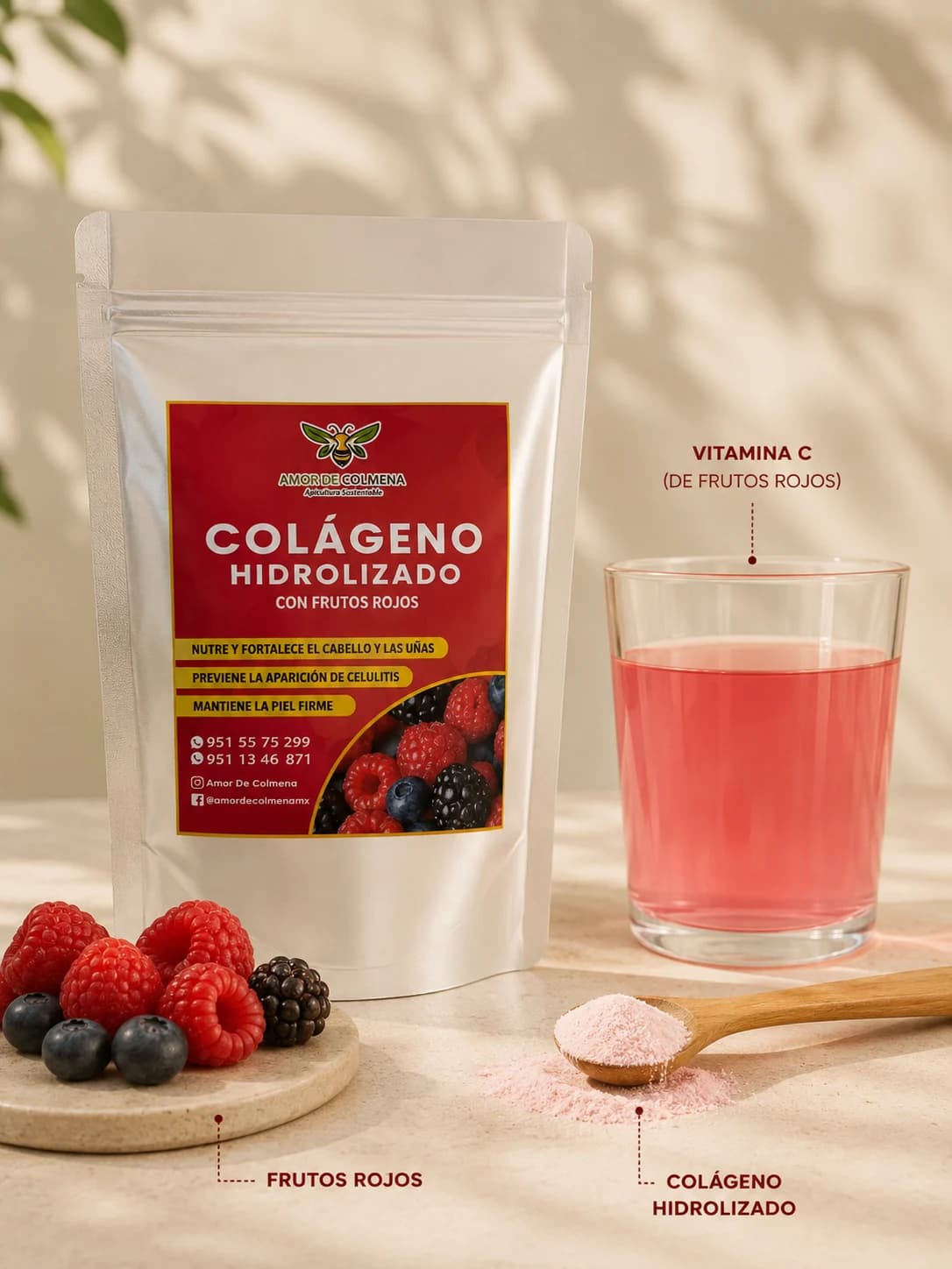 Colágeno Hidrolizado con Frutos Rojos