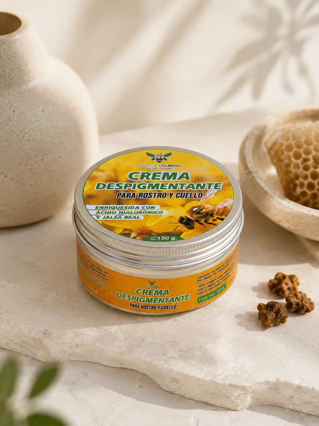 Crema Despigmentante para Rostro y Cuello con Ácido Hialurónico y Jalea Real