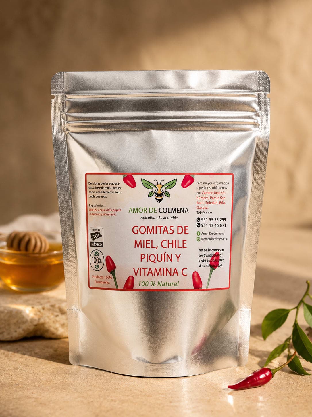 Gomitas de Miel con Chile Piquín y Vitamina C