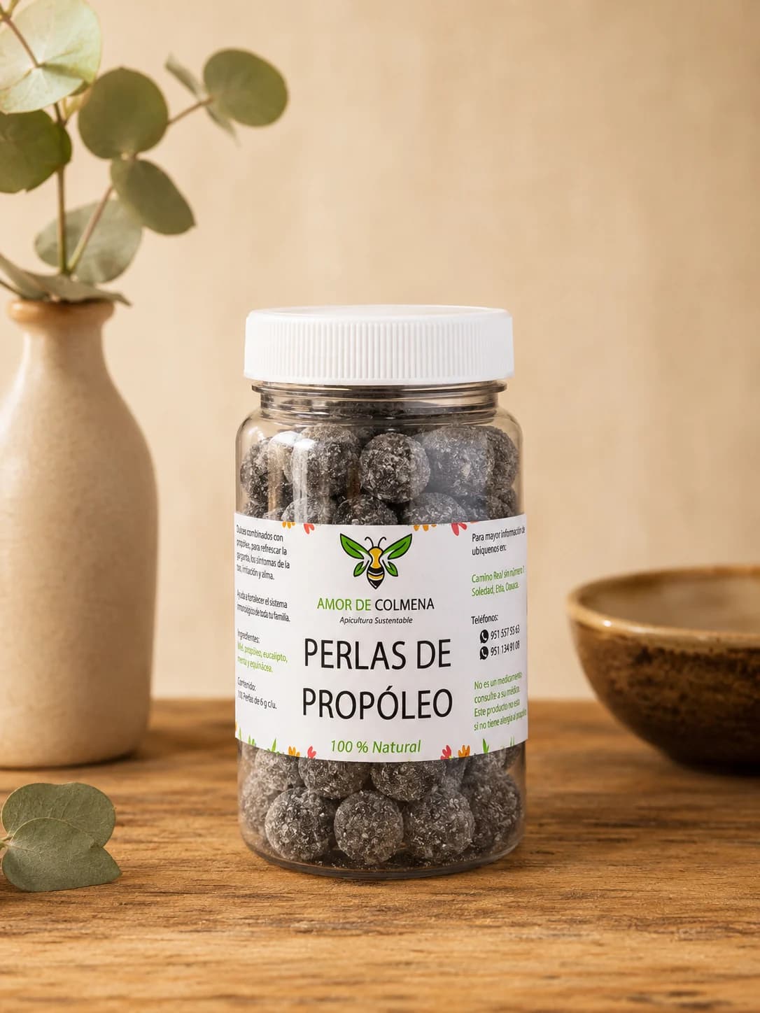 Perlas de Propóleo con Miel y Eucalipto (Baby)